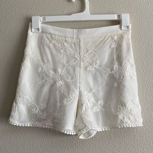 White Zara shorts